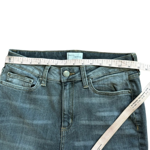 Daily Ritual Amazon Brand Gray High Rise Skinny Jeans Women’s 29 Short Goth - Picture 7 of 9